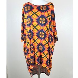 LuLaRoe Irma Orange Geometric Print Tunic
